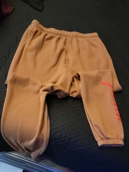 PINK Victoria's Secret Pants - PINK Victoria's Secret Tan Sweatpants with Pink Script